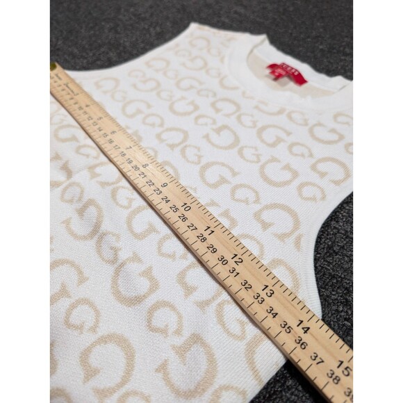 GUESS Women's Medium Sleeveless Sweater Vest G Logo Knit Top - Picture 5 of 6
